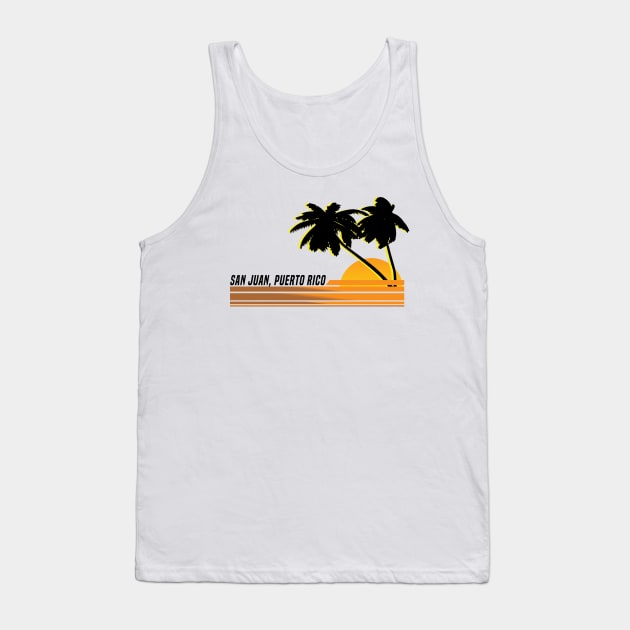 San Juan Puerto Rico Isla Verde Beach Ocean Park Tank Top by PuertoRicoShirts